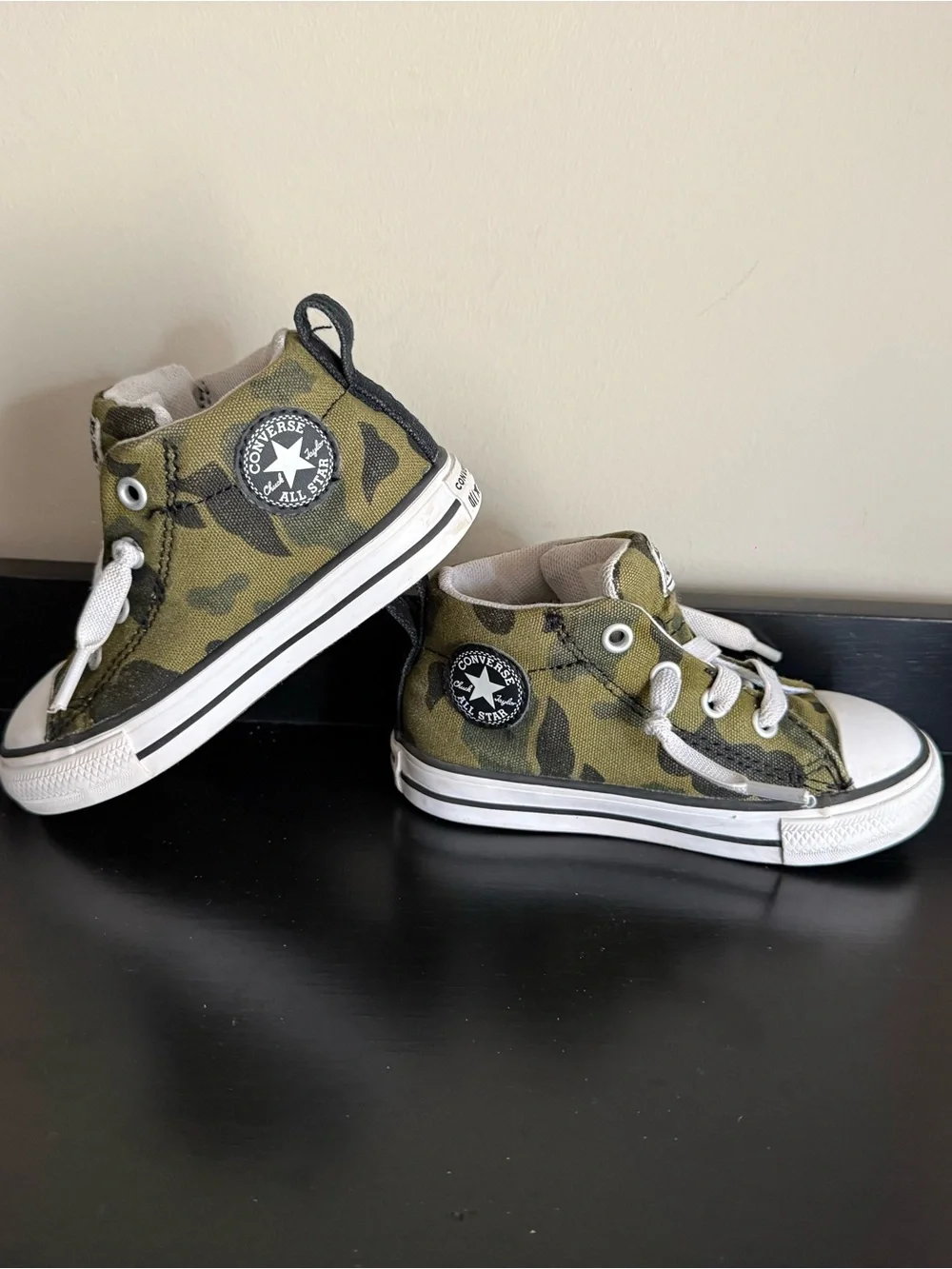 Converse All Star Toddler Camo High Top Sneakers Size 5 Army Green